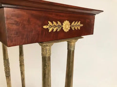 Regency Mahogany and Gilt Bronze Side Table