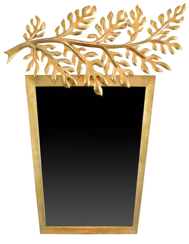 Herve Van Der Straeten "Feuilles de Laurier" Gilt Bronze Mirror