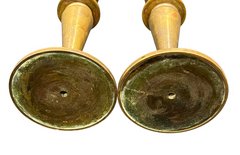 Tiffany & Co. Signed Pair of Bronze Taper Candlesticks