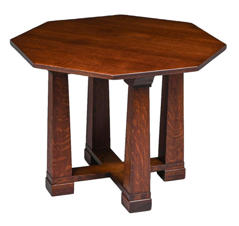 Arts & Crafts Prairie School Octagonal Oak Table