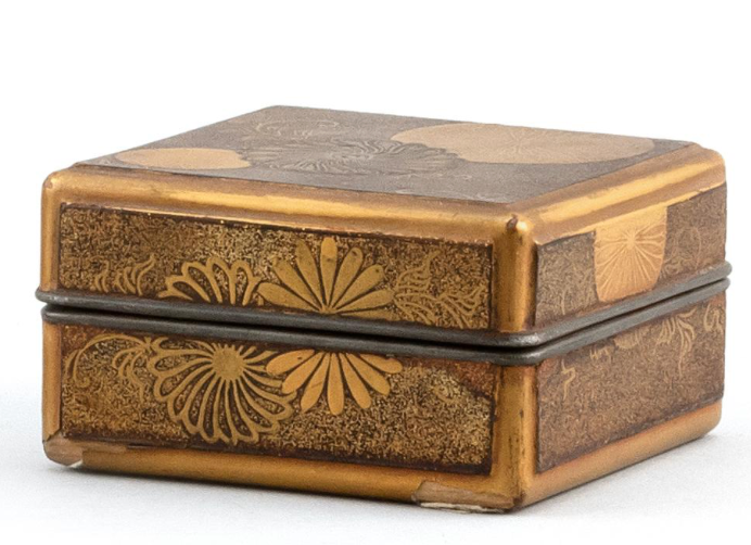 18th Century Japanese Gold Lacquer Incense Box