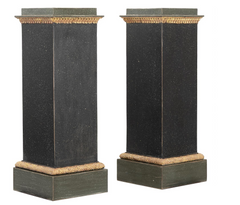 Pair of Swedish Gustavian Style Faux Porphyry Pedestals