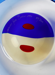 Tapio Wirkkala for Venini Murano Glass Plate on Stand
