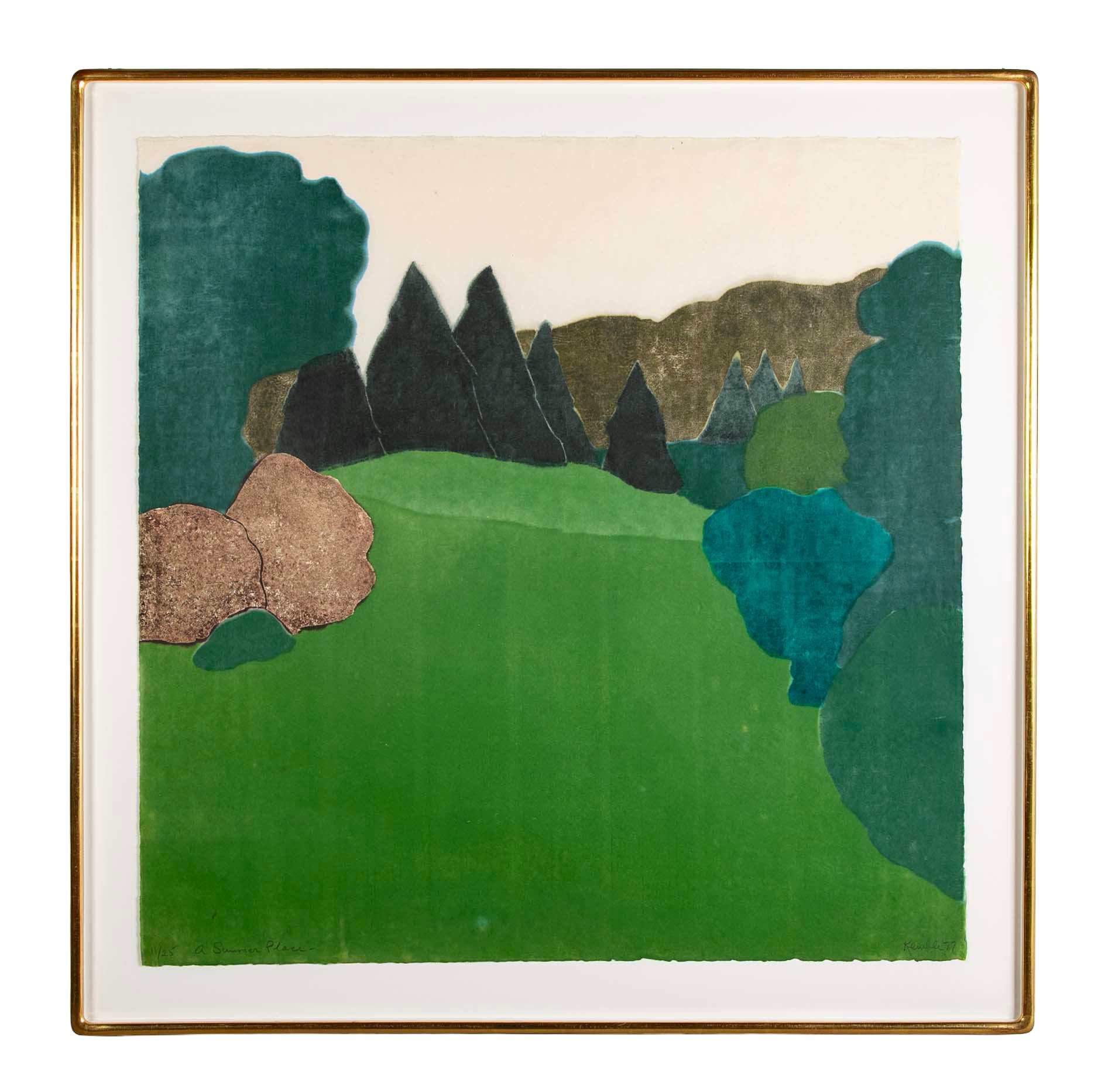 A Wood cut Print By Richard Kemble