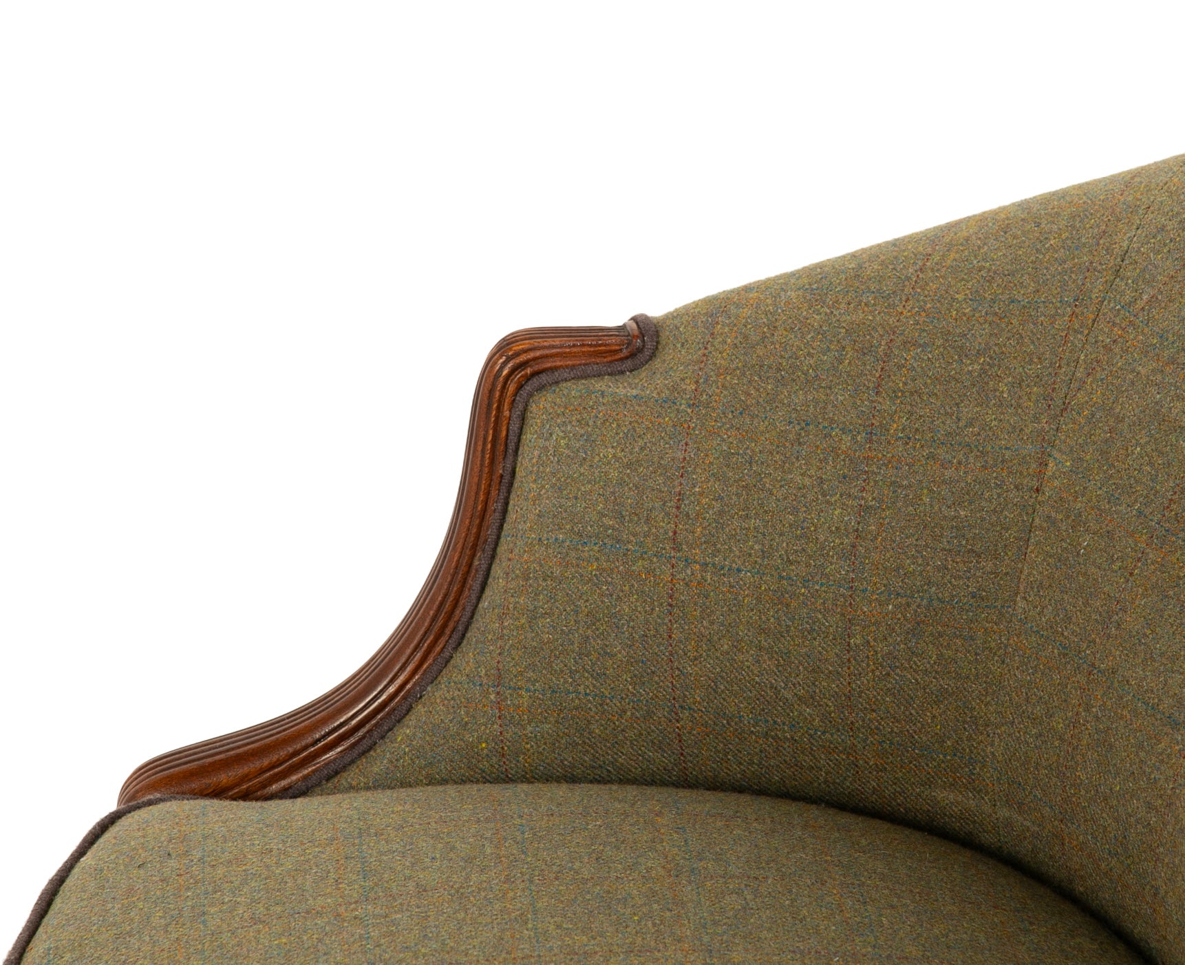 Frits Henningsen Danish Tufted Upholstery and Mahogany Sofa