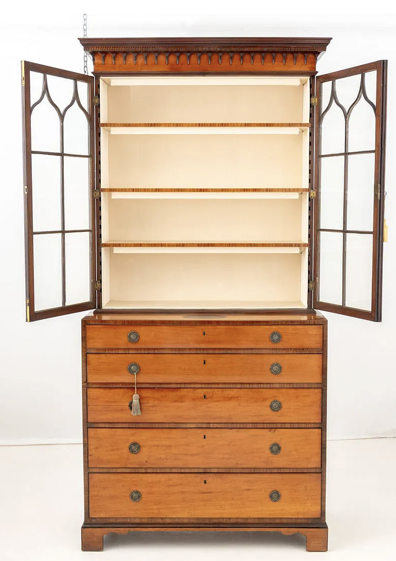 George III Secretaire Bookcase, Circa 1780