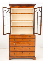 George III Secretaire Bookcase, Circa 1780
