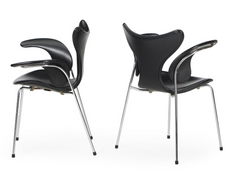 Set of Four, Arne Jacobsen, 'The Seagull/Lily' Armchairs Model 3208, Fritz Hansen