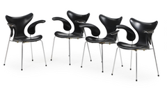 Set of Four, Arne Jacobsen, 'The Seagull/Lily' Armchairs Model 3208, Fritz Hansen