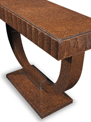 Specially Commissioned Dual Purpose Pair of Palmwood Console Tables and/or Palmwood Serving Table, after E.J. Ruhlmann, Art Deco Style