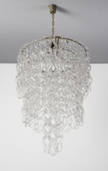 Angelo Mangiarotti Giogali ceiling lamp for Vetreria Vistosi - chromed metal and glass