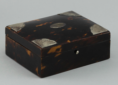English Sterling Silver-Mounted Tortoise Shell Box