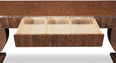 Specially Commissioned Dual Purpose Pair of Palmwood Console Tables and/or Palmwood Serving Table, after E.J. Ruhlmann, Art Deco Style