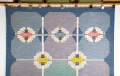 Ingegerd Silow Handwoven Wool Carpet in Rölakan Flatweave Technique