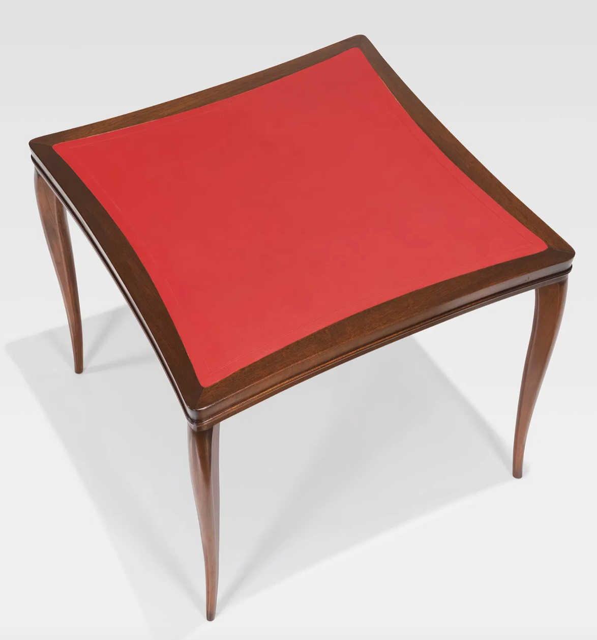 Edward Wormley for Dunbar Mahogany and Leather-Top Game Table