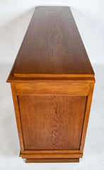 French Cerused Oak Three Door Sideboard with Geometric Motifs, Art Deco