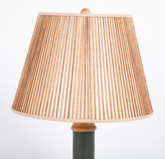A Leather and Oak Lamp Designed by Paul Dupre-Lafon for Hermes