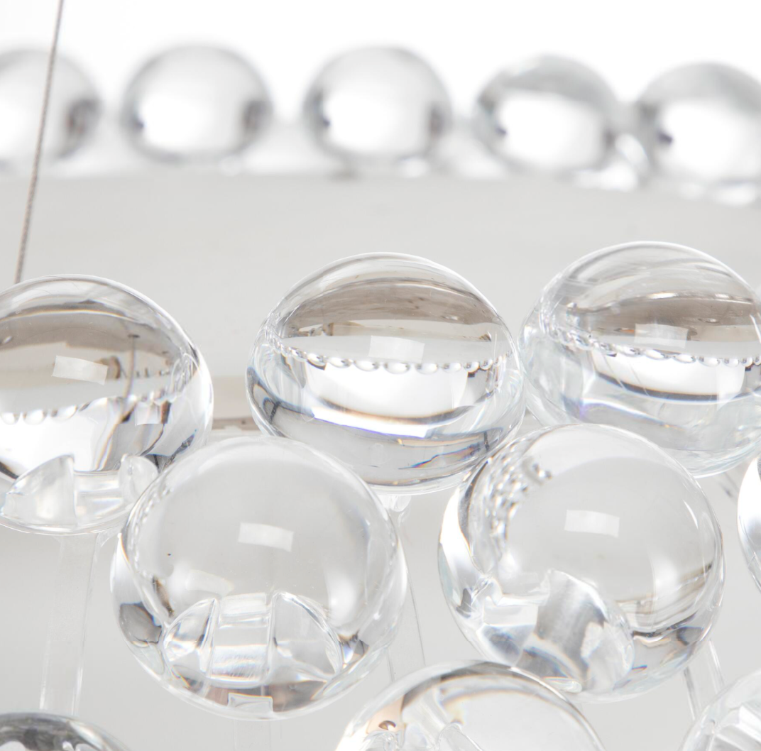 Patricia Urquiola & Eliana Gerotto Caboche Spensione Wire Suspended Chandelier with Plexiglas Balls by Foscarini