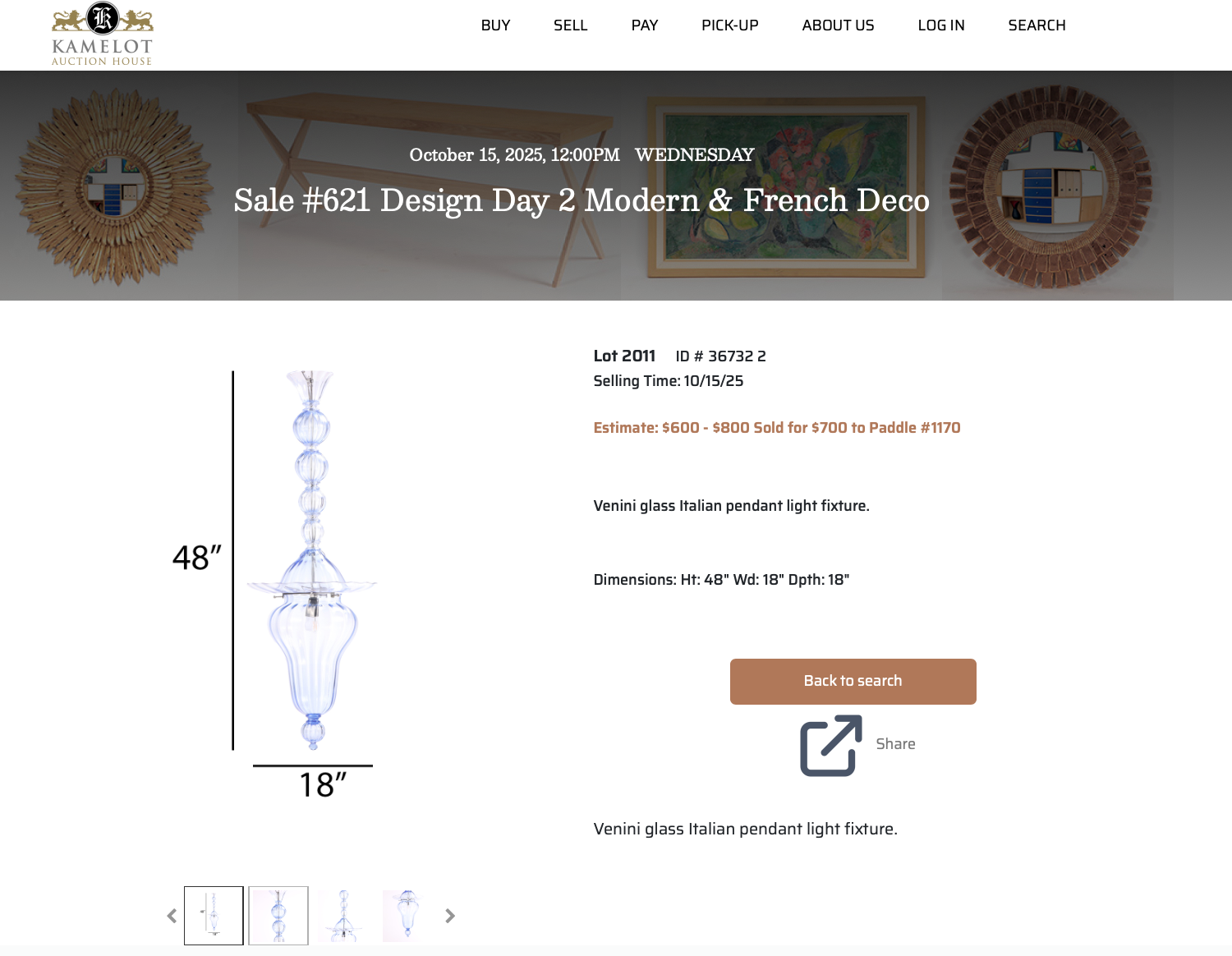 Venini glass Italian pendant light fixture