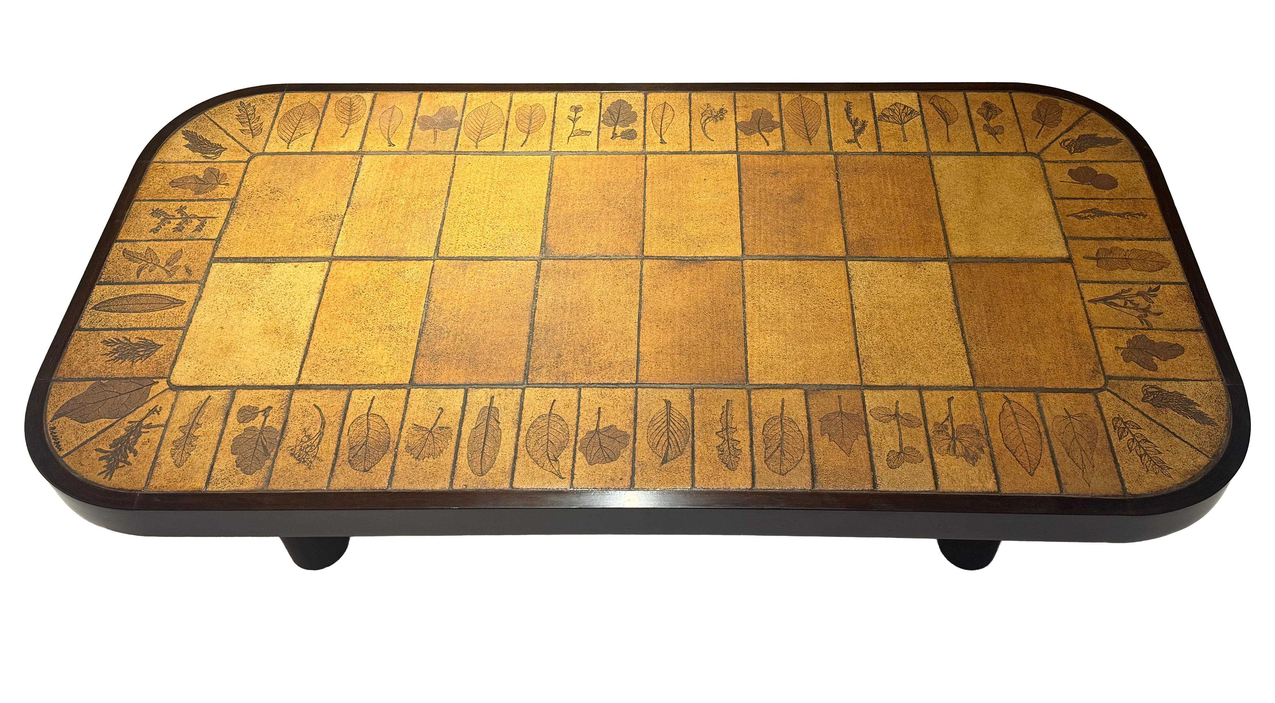 Roger Capron Large Ceramic Tile Top Coffee Table
