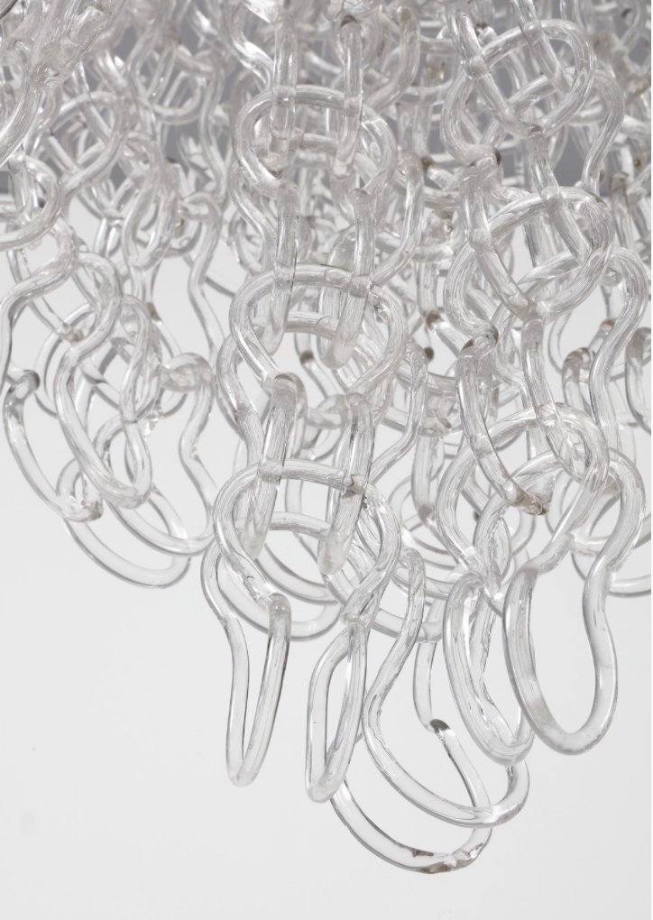 Angelo Mangiarotti Giogali ceiling lamp for Vetreria Vistosi - chromed metal and glass