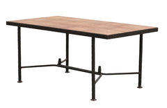 An Edgar Brandt style French Iron and Shagreen Coffee Table