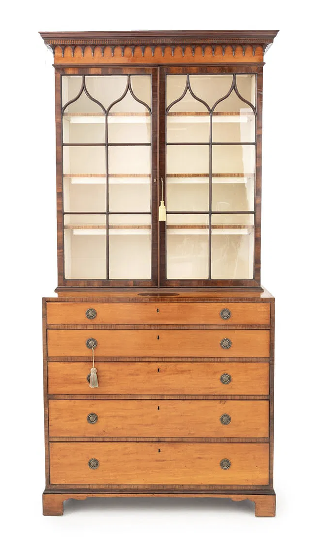 George III Secretaire Bookcase, Circa 1780