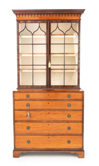 George III Secretaire Bookcase, Circa 1780