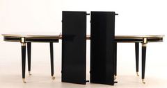 A Jansen Style Ebonized and Bronze Mounted Dining Table