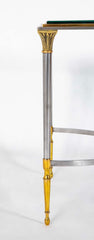 A Maison Charles Style Stainless Steel and Gilt bronze Coffee Table