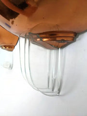 Pair of French Art Déco Style Copper and Crystal Wall Sconces