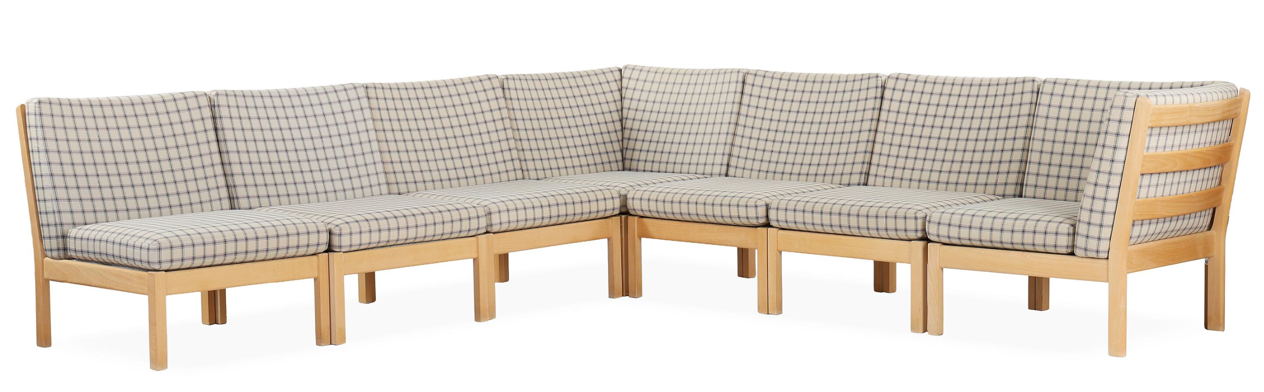 Hans J. Wegner GE 280 Beech Wood Modular Sofa