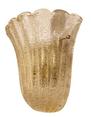 A Pair of Barovier & Toso Gold-Flecked Glass Sconces