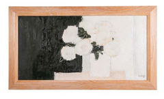 "Bouquet de Roses Blanches" Oil on Canvas by Bernard Cathelin