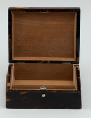 English Sterling Silver-Mounted Tortoise Shell Box