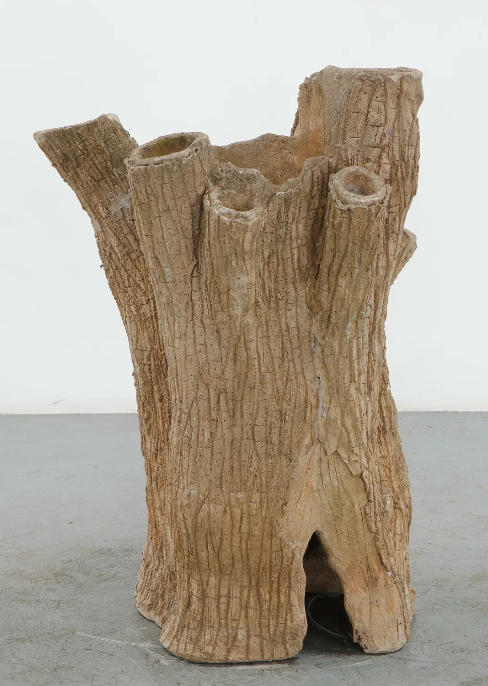 Large Faux Bois Tree Trunk Planter
