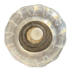 Barovier & Toso suspension lantern, Iridescent crystal, brass rod and canopy