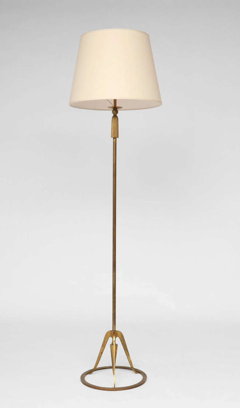 Attributed to Genet et Michon, Metal Floor Lamp, Art Deco Style, c.1930