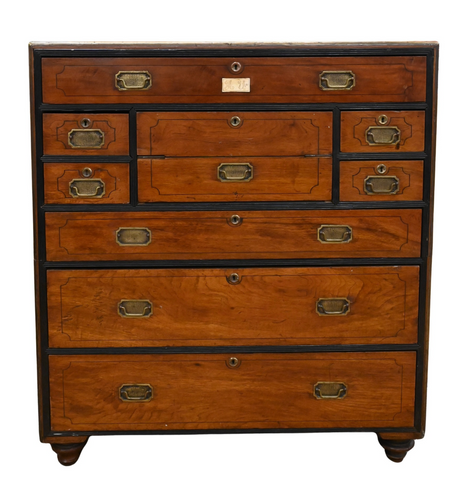 Mahogany Campaign Chest with Desk