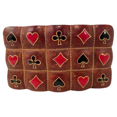 Mid-20th Century Italian Leather Playing Card Case