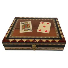 Mid-20th Century Inlaid Moroccan Playing Card Case Box