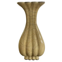 Chinese Crackle Glaze Fluted Vase