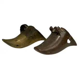Two 19th Century Spanish Colonial Brass Slipper Stirrups