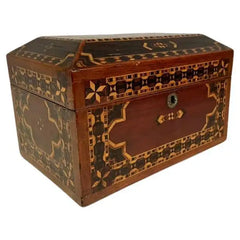 19th English Regency Inlaid Jewelry Box