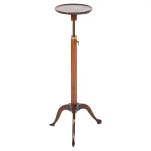 19th Century English Regency Mahogany Adjustable Candle Stand Pedestal
