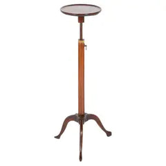 19th Century English Regency Mahogany Adjustable Candle Stand Pedestal