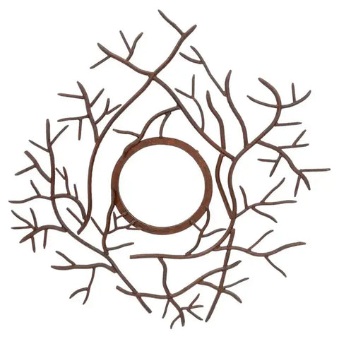 Custom Van der Straeten Style Iron Branch Mirror