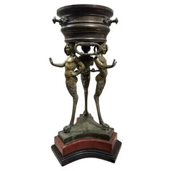 19th Century Italian Grand Tour Bronze Brazier, Ancient Pompeii Original