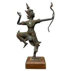 Mid 20th Century Thai Bronze of Rama as an Archer
