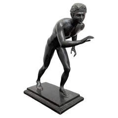 Grand Tour Bronze of a Nude Wrestler after the Roman Original from Herculaneum